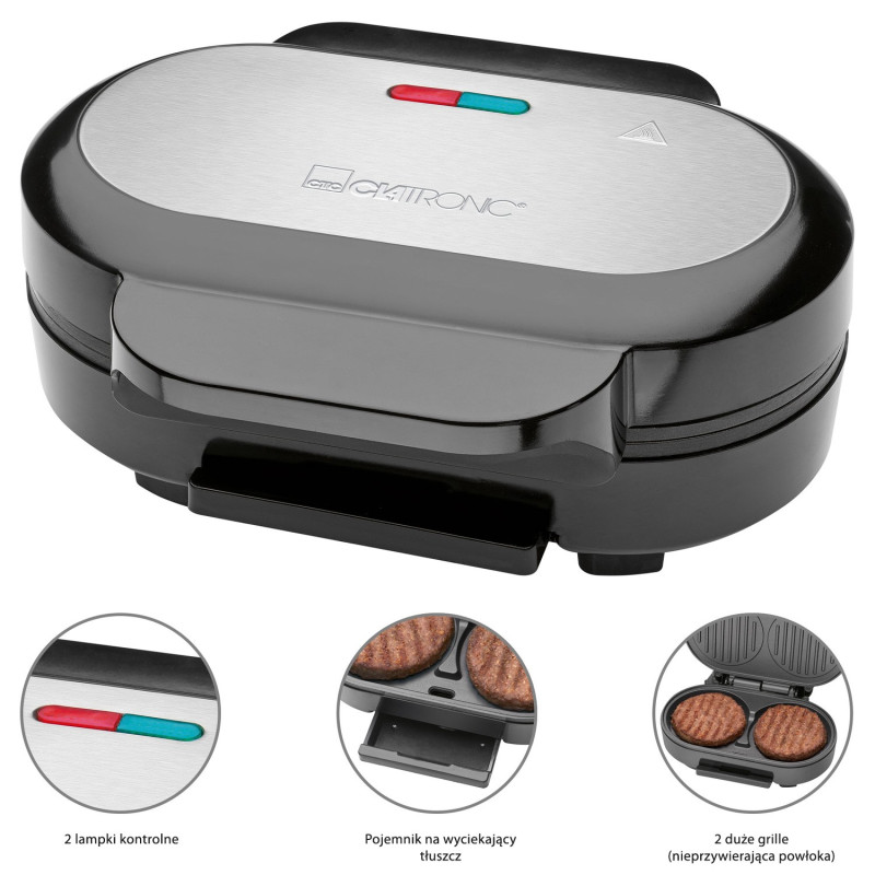 Grill do hamburgerów Clatronic HBM 3696