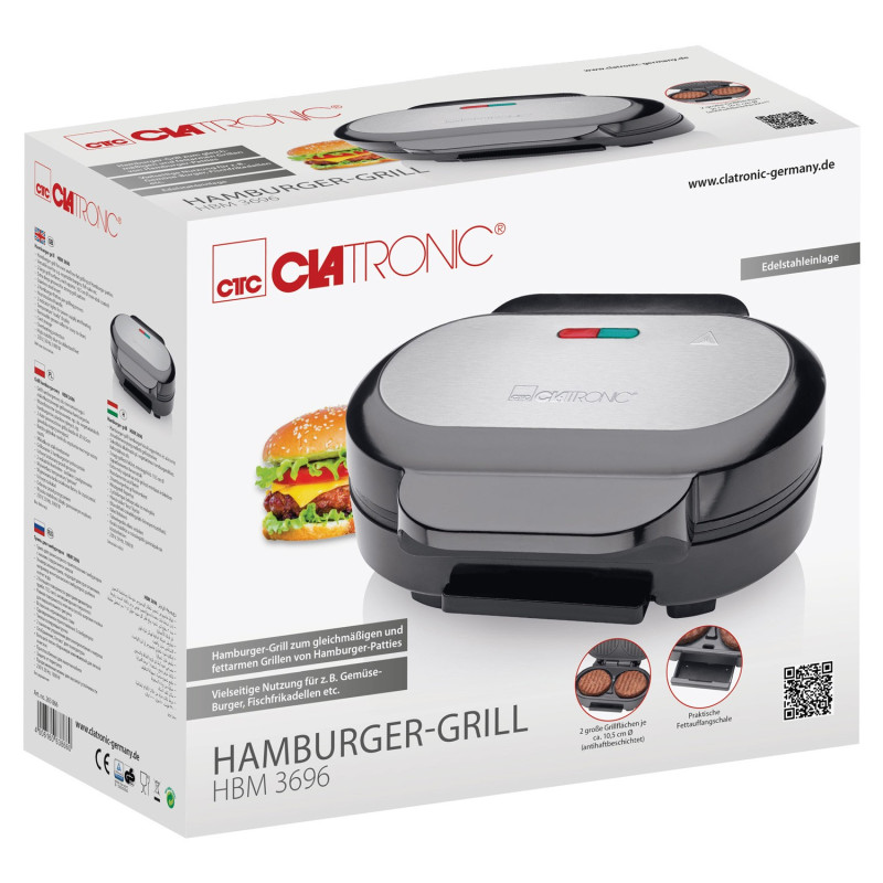 Grill do hamburgerów Clatronic HBM 3696