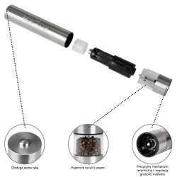 Elektryczny zestaw młynków do pieprzu i soli ProfiCook PC-PSM 1031