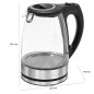 Czajnik elektryczny szklany bezprzewodowy 1,7 Clatronic WKS 3744 G