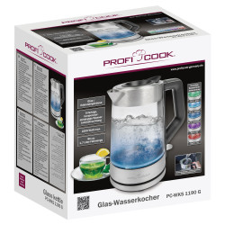 Szklany czajnik elektryczny ProfiCook PC-WKS 1190 G