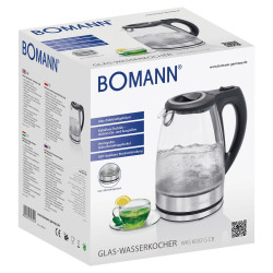 Szklany czajnik elektryczny dzbanek Bomann WKS 6032