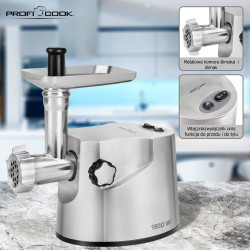 Maszynka do mięsa aluminium ProfiCook PC-FW 1172