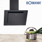 Okap kominowy kuchenny skośny 60 cm pochłaniacz Bomann DU 7603 G czarny Okap kominowy kuchenny skośny 60 cm pochłaniacz Bomann DU 7603 G czarny