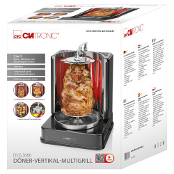 Pionowy multigrill Kebab Clatronic DVG 3686