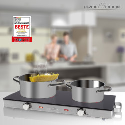 Elektryczna kuchenka ceramiczna 2-płytowa ProfiCook PC-DKP 1211