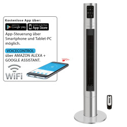 Wentylator wieżowy, kolumnowy wiatrak z WiFi ProfiCare PC-TVL 3068