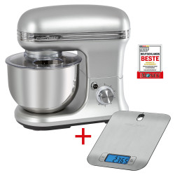Profesjonalny robot kuchenny planetarny ProfiCook PC-KM 1197 srebrny + waga