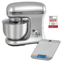 Profesjonalny robot kuchenny planetarny ProfiCook PC-KM 1197 srebrny + waga