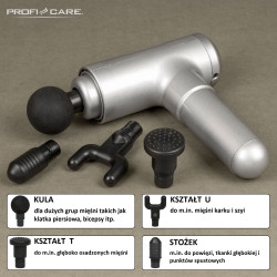 Masażer pistoletowy wibracyjny ProfiCare PC-MP 3087