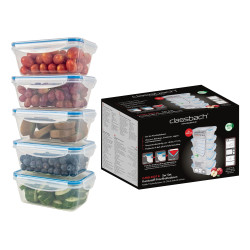 Pojemniki do przechowywania żywności 5x 1000 ml Classbach C-FHD 4007 K