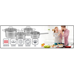 Zestaw garnków 7 elementów ProfiCook PC KTS 1224