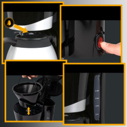 Ekspres przelewowy z termosem Clatronic KA 3327 (czarny)