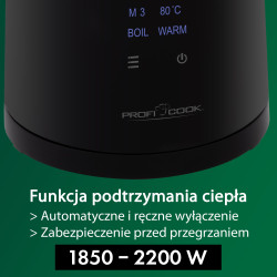 Czajnik elektryczny 1.7L ProfiCook PC-WKS 1243