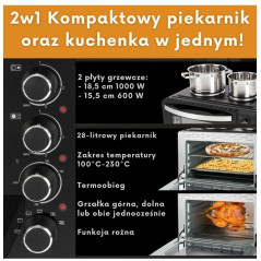 Piekarnik elektryczny z kuchenką elektryczną Bomann KK 6059 CB