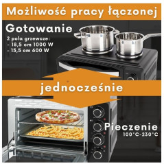 Piekarnik elektryczny z kuchenką elektryczną Bomann KK 6059 CB