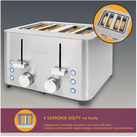 Toster na 4 kromki ProfiCook PC-TA 1252