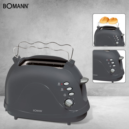 Toster na 2 kromki Bomann TA 246 CB Szary