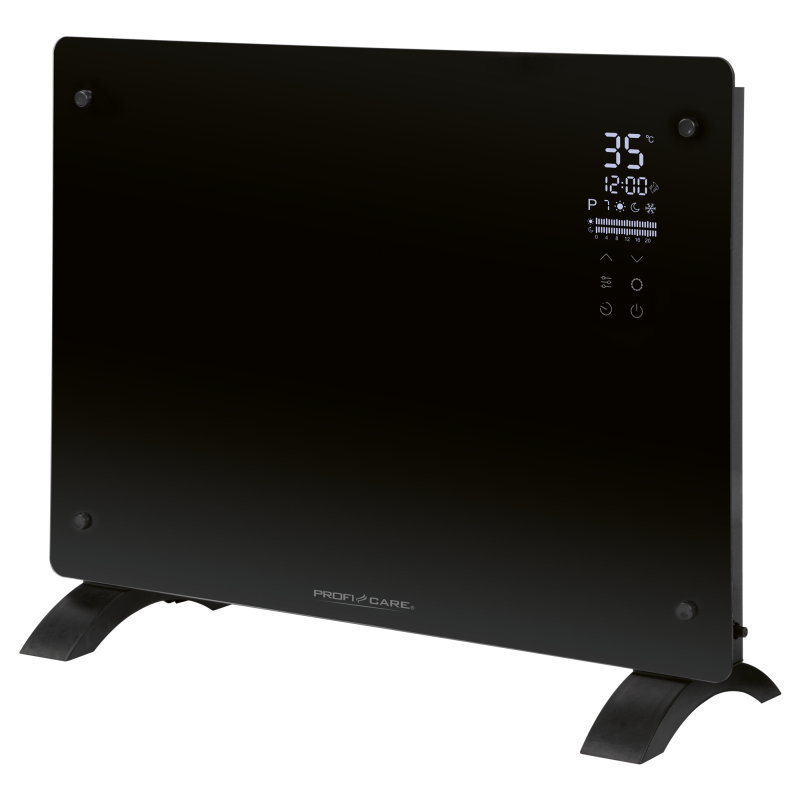 Szklany grzejnik konwektorowy ProfiCare PC-GKH 3118 (czarny)