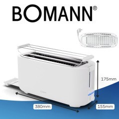 Toster na 4 kromki Bomann TA 6070 CB (biały) Wys