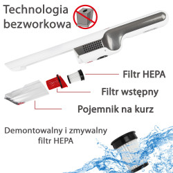 Ręczny odkurzacz akumulatorowy ProfiCare PC-AKS 3102