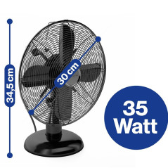 Wentylator biurkowy ProfiCare PC-VL 3063 M (czarny) Outlet