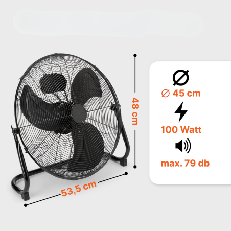 Wentylator podłogowy cyrkulator powietrza ProfiCare PC-VL 3066 WM Ø 45 cm (czarny)