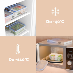 Pojemniki do przechowywania żywności 5x 1000 ml Classbach C-FHD 4007 K