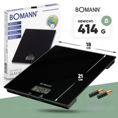 Waga kuchenna szklana Bomann KW 6085 BC (czarna)