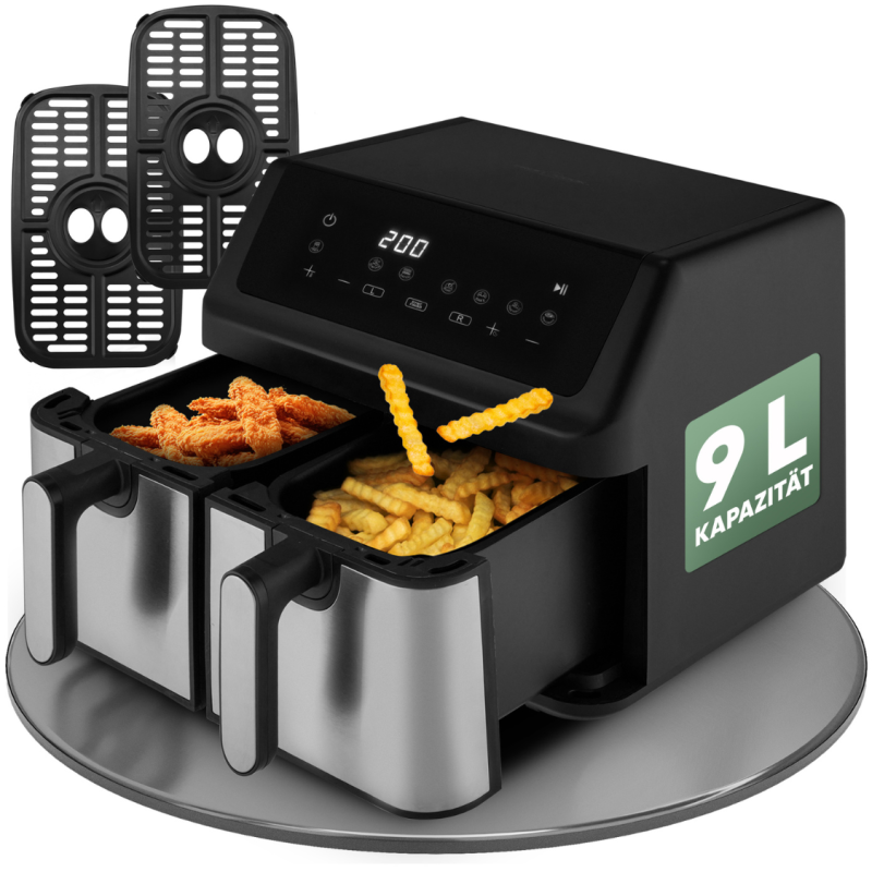 Frytkownica beztłuszczowa dwukomorowa 9 litrów ProfiCook PC-FR 1296 H