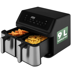 Frytkownica beztłuszczowa dwukomorowa 9 litrów ProfiCook PC-FR 1296 H