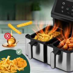 Frytkownica beztłuszczowa dwukomorowa 9 litrów ProfiCook PC-FR 1296 H