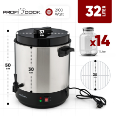 Garnek elektryczny, pasteryzator, podgrzewacz napojów 32l ProfiCook PC EKA 1283