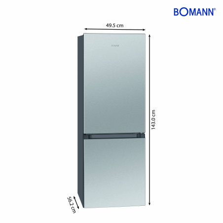 Lodówko-zamrażarka Bomann KG 322.1 (inox)