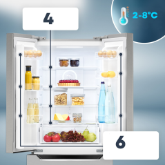 Lodówko-zamrażarka French Door Bomann KG 7361 IX (inox)