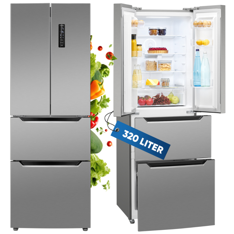 Lodówko-zamrażarka French Door Bomann KG 7361 IX (inox) Lodówko-zamrażarka French Door Bomann KG 7361 IX (inox)