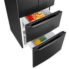 Lodówko-zamrażarka French Door Bomann KG 7361 IX (ciemny inox)