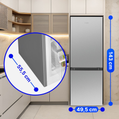 Lodówko-zamrażarka Bomann KG 322.1 (inox)