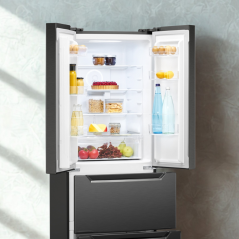Lodówko-zamrażarka French Door Bomann KG 7361 IX (ciemny inox)