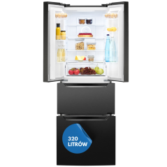 Lodówko-zamrażarka French Door Bomann KG 7361 IX (ciemny inox)