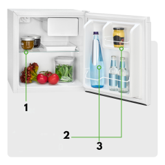 Lodówka chlodziarka podblatowa 45L Bomann KB 7245 (biały)