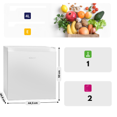 Lodówka chlodziarka podblatowa 45L Bomann KB 7245 (biały)