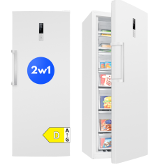 Zamrażarka z możliwością pracy jako chłodziarka 2w1 380l Bomann GSVS 7365 (biała) No Frost Inverter