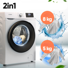 Pralko-suszarka 8 kg 1400 obr/min Bomann WAT 7186 (biały)