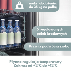 Chłodziarka witryna chłodnicza 235L Bomann KSG 7292 (czarna)