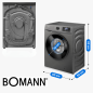 Pralka automatyczna 8 kg 1400 obr/min Inverter Bomann WA 7185 (antracyt) (W)