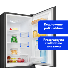 Lodówko-zamrażarka Bomann KG 322.1 (czarna)