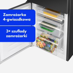 Lodówko-zamrażarka Bomann KG 322.1 (czarna)