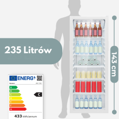 Chłodziarka witryna chłodnicza 236 L Bomann KSG 7292 (biała)