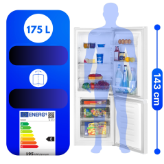 Chłodziarko-zamrażarka Bomann KG 320.2 (biały)